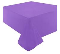 Time to Sparkle 24 Pack Plastic Tablecloths 54" x 108" Plastic Dining Table Cloth Premium Rectangle Table Cover for Parties Wedding Banquet etc Indoor Or Outdoor Purple