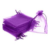 Time to Sparkle 25pcs Pouches Organza Gift Bags Oragnza Wedding Party Favour Jewellery, 25x35cm, Purple