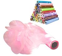 Time to Sparkle 26M x 29cm Sheer Organza Roll Sash Fabric Table Runner Sashes Chair Cover Bows Swags Wedding Party - Pink