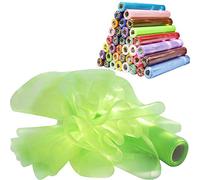 Time to Sparkle 26M x 29cm Sheer Organza Roll Sash Fabric Table Runner Sashes Chair Cover Bows Swags Wedding Party - Lime Green