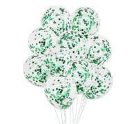 Time to Sparkle 30PCS 12'' Confetti Party Latex Balloons for Birthday Wedding Baby Shower Christmas Decorations, Confetti-Green