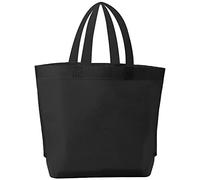 Time to Sparkle 33 * 26 * 10cm Reusable Large Gift Bags 48-Pack Groceries Non Woven Fabric Tote Bags with Handles for Shopping Grocery Store Supermarket Outdoor Picnic etc Black