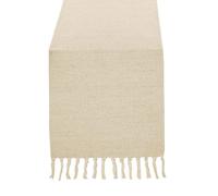 Time to Sparkle 33X240CM Woven Jute Table Runner with Tassels Linen Rustic Burlap Table Runner Farmhouse Style Country Boho Dining Table Runner Decor for Indoor Outdoor Dining Table