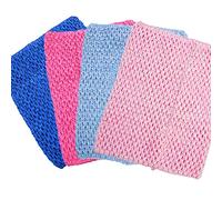 Time to Sparkle 4pcs Crochet Tube Top Crochet Tutu Infant Dress Baby Girls Skirt Pettiskirt, 10"x12", Mix-Pink Blue Shade