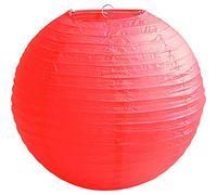 Time to Sparkle 5 Pack Tissue Round Paper Lanterns Lamp Shade Party Decoration- Red, 24"(60cm)