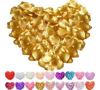 Time to Sparkle 500 Silk Rose Petals Flower Confetti Wedding Flowers Engagement Party Decoration - Gold