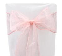 Time to Sparkle 50PCS 17x280cm Organza Chair Sashes Wider Fuller Cover Party Decoration Bow Sashes for Wedding -Peach Schnapps