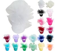 Time to Sparkle 6 Inchs x 100yards/300FT Tulle Roll Spool Tutu Party Birthday Wraping Crafts Bridal Bow Skirt Wedding Decor, White