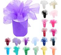 Time to Sparkle 6 Inchs x 100yards/300FT Tulle Roll Spool Tutu Party Birthday Wraping Crafts Bridal Bow Skirt Wedding Decor, Lilac