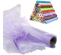 Time to Sparkle 70cm X 10M Organza Roll Sash Fabric Table Runner Sashes Chair Cover Bows Swags for Wedding Party - Lavender