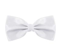 Time to Sparkle Bow Tie Mens Bowties Pre-tied Shape Clip on Bowtie Solid Men Formal Wear for kids, baby boys, toddler any age bow ties White
