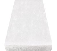 Time to Sparkle Non Woven Tablecloth 30CM X 26M Glitter Metal Tablecloth Roll Reusable Party Table Centerpiece for Wedding Birthday Baby Shower White