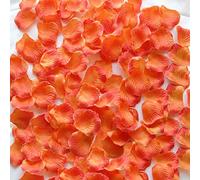 Time to Sparkle Pack 1000 Silk Rose Petals Confetti Wedding Flowers Party Decoration, Sunset Orange