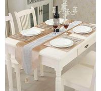 Time to Sparkle Set of 1 Velvet Table Runner + 6 Placemat Table Mats Thick Velvet Satin Tasseled Xmas (Velvet-champagne, 6*Placemats + 1*Runner)