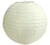 Time to Sparkle Tissue Paper Round Lanterns LampShade Lamp Shade Wedding Birthday Party Decoration | Ivory, 24"(60cm) |