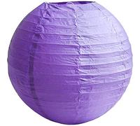 Time to Sparkle Tissue Paper Round Lanterns LampShade Lamp Shade Wedding Birthday Party Decoration | Purple, 18"(45cm) |