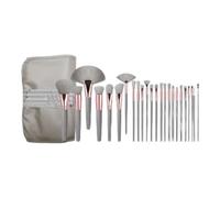 Time To Spring 24-Piece Makeup Brush Set - Pastel-Inspired Design, Soft Synthetic Bristles, Face and Eye Brushes with Travel-Friendly Roll-Up Pouch - Ideal for All Levels & Gift Giving