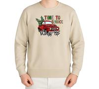 Time to Spruce Things Up Truck Xmas - Festive Christmas Clothing, Gift Idea, Merry Christmas, Xmas Design, Santa, Winter Jumper, Natural stone, M