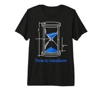 Time to Transform Hourglass Blueprint Design Premium T-Shirt
