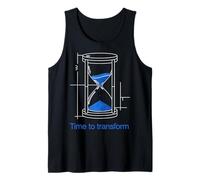Time to Transform Hourglass Blueprint Design Tank Top