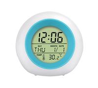 Time to Wake Alarm Clock for Kids - Children's Sleep Trainer - Kids Wake Up Light - Sleep Sound Machine - Time to Wake Grow Clock for Children 7 Color Bedside Night Light Led Table With Date