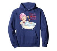 Time To Wine Down Funny Grandma Bath Relaxing Sarcastic Pullover Hoodie