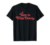 Time to Wine Down Stylish Retro Quote T-Shirt
