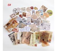 (Time travel) 60pcs/Set multi-choice stickers Material package Vintage literary plants characters DIY handbook decoration Scrapbooking Label Diary Journal Planner