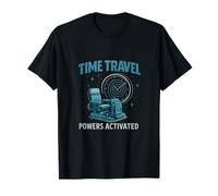 Time Travel Powers Activated Retro Sci Fi Birthday T-Shirt