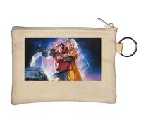 Time Travelers and a car Key Chain Coin Purse Beige