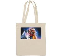 Time Travelers and a car Natural Cotton Tote Bag White