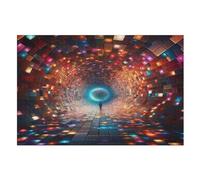 Time Tunnel Wooden Jigsaw Puzzles for Adults Hard Poster Puzzle 1000 Piece Precise Interlocking Educational Game Toys （75×50cm）