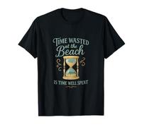 Time Wasted at the Beach Hourglass Summer Vibes T-Shirt