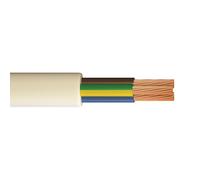 Time White Heat Resistant 3-Core Flexible Cable 0.75mm² X 10M
