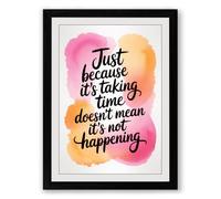Time Will Tell Typography Framed Wall Art Print A3 (42×29.7cm) Black, Wall Decor for Living Room, Bedroom, Office & Home, Ready to Hang, Art Gift