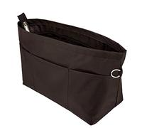 Time Wing Handbag Tote Purse Organizer Insert Bag Liner Shaper Divider Zipper 11 Pockets Compartments Medium Coffee