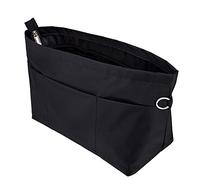 Time Wing Handbag Tote Purse Organizer Insert Bag Liner Shaper Divider Zipper 11 Pockets Compartments Medium Black