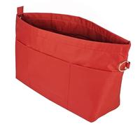 Time Wing Handbag Tote Purse Organizer Insert Bag Liner Shaper Divider Zipper 11 Pockets Compartments Large Red