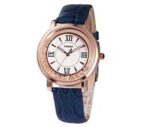 TIME100 Women's Bracelet Watch Diamond Crystal Leather Strap Watch Quartz Analog Japanese Movement Girls Lady Watches