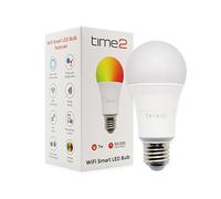 Time2 Ella WiFi Smart Light Bulb, E27 Edison Smart LED Bulb, Colour Changing, Dimmable, Brightness Control, Timer & Schedule, Works with Amazon Alexa & Google Home, No hub Required