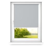 time4blinds - Blackout Blind Without Drilling - No Drill Blinds for Windows, Blinds Window - 3 Mounting Methods, Silver Thermal Coating - Moonlight Grey, 400x2500mm, Left Pull