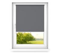 time4blinds - Blackout Blind Without Drilling - No Drill Blinds for Windows, Blinds Window - 3 Mounting Methods, Silver Thermal Coating - Light Anthracite, 800x1900mm, Left Pull