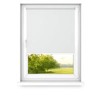 time4blinds - Blackout Blind Without Drilling - No Drill Blinds for Windows, Blinds Window - 3 Mounting Methods, Silver Thermal Coating - Arctic White, 1000x1900mm, Left Pull