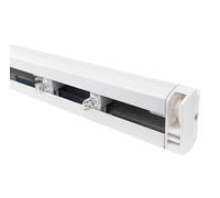 time4blinds - Ceiling Curtain Track, Rail for Curtains - Complete Set with Slat Carriers and Control Mechanism with Bead Chain - Easy to Move the slats - Modern Profile - White, 2300mm