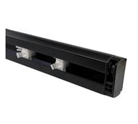 time4blinds - Ceiling Curtain Track, Rail for Curtains - Complete set with slat carriers and control mechanism with bead chain - Easy to move the slats - Modern profile - Black, 2900mm