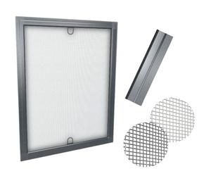 time4blinds Fly Screen Mosquito Net for Windows with Adjustable Aluminium Frame - can be shortened and adapted to the window - Insect Window Screen Mesh - 110x150cm - Anthracite Frame, grey net
