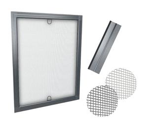 time4blinds Fly Screen Mosquito Net for Windows with Adjustable Aluminium Frame - can be shortened and adapted to the window - Insect Window Screen Mesh - 120x150cm - Anthracite Frame, grey net