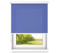 time4blinds Free-Hanging Roller Blind in Aluminum Cassette - Kitchen Blinds For Windows - Bedroom Blinds For Windows - Rollo Blinds For Windows For Inside - 1100x1900mm - Royal Blue - Right -Sided