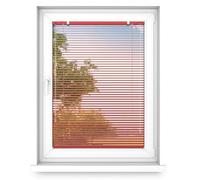 time4blinds - Indoor Window Blinds Without Drilling - Aluminum Blinds - Aluminium Rollers for Living Room, Bedroom, Kitchen, Office - with Cord Control - Red, Left, 500x600