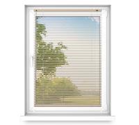 time4blinds - Indoor Window Blinds Without Drilling - Aluminum Blinds - Aluminium Rollers for Living Room, Bedroom, Kitchen, Office - with Cord Control - Sand Brown, Right, 1500x400